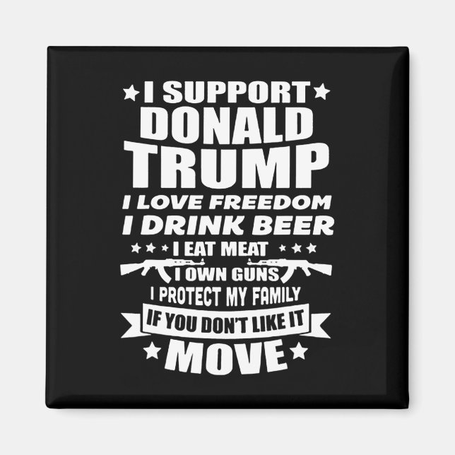 Imán Apoya a Donald Trump Amo la libertad y bebo cervez (Frente)