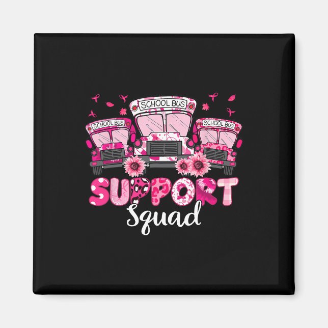 Imán Apoya a Squad Pink Leopard School Bus Driver Breas (Frente)