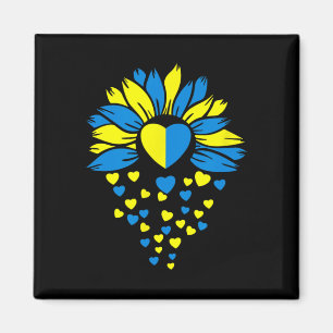 Imán Apoya a Ucrania Corazón de Girasol