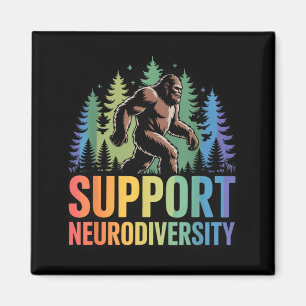 Imán Apoya la Neurodiversidad Divertido Bigfoot Autismo