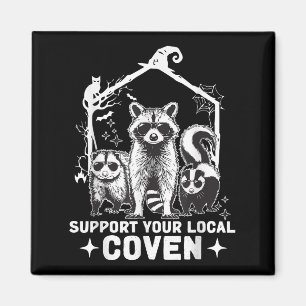 Imán Apoya Su Horno Local Raccoon Opossum Skunk Hal