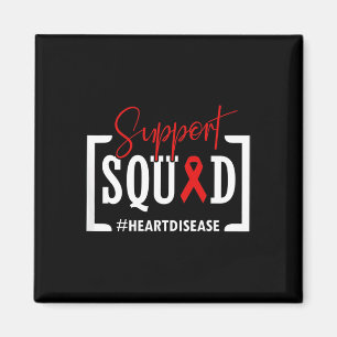 Imán Apoyar a Squad Heart Disease Awareness Warrior Red