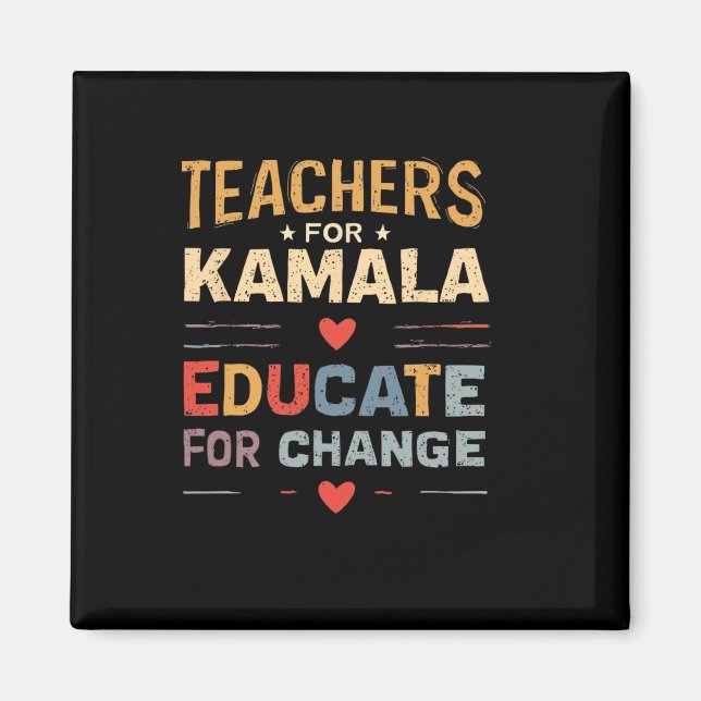 Imán Apoyar al profesor de educación Kamala Harris (Frente)