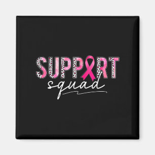 Imán Apoyar el Cáncer de Mama Squad Pink Leopard Ribbon