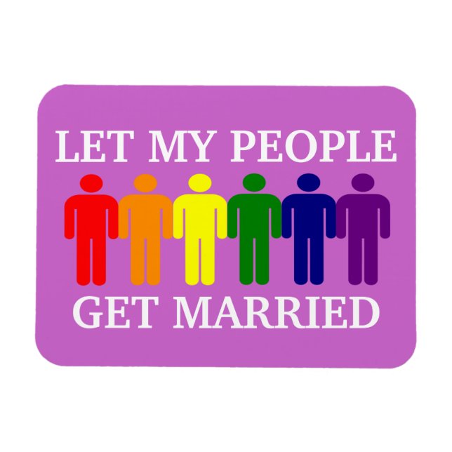 Imán Apoyar el matrimonio gay Dejar que mi gente se cas (Horizontal)