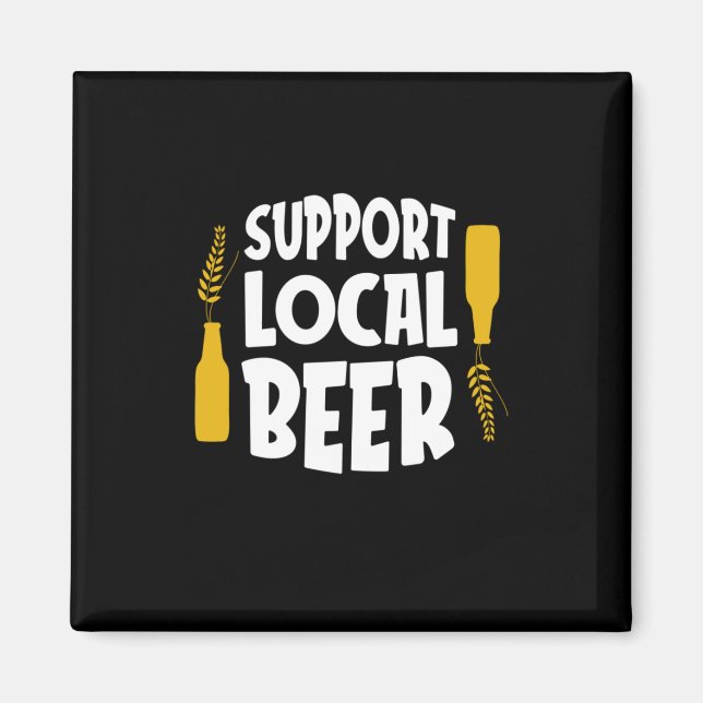 Imán Apoyar la cerveza local (Frente)