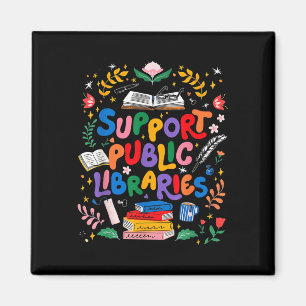 Imán Apoyar las bibliotecas públicas Bookworm Leer libr
