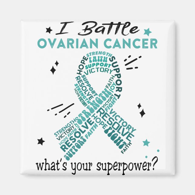 Imán Apoyar los regalos de los guerreros del cáncer de  (Frente)