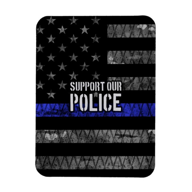 Imán Apoyar nuestra bandera con problemas de policía (Vertical)