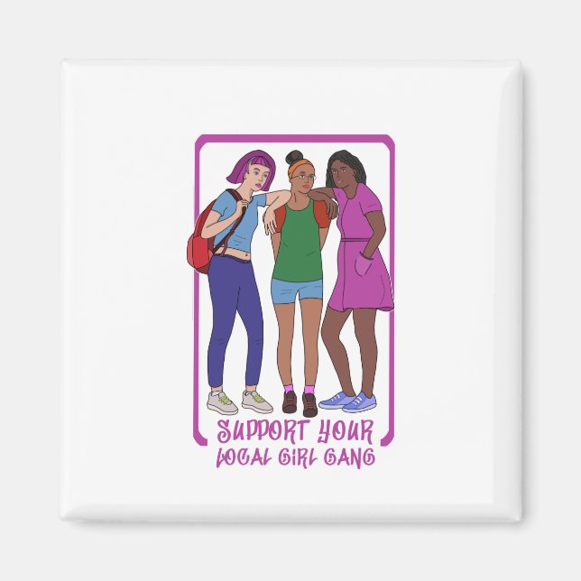 Imán Apoye a su grupo de Chicas local (Frente)