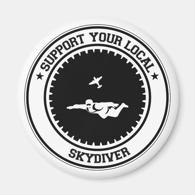 Imán Apoye a su Skydiver local (Frente)