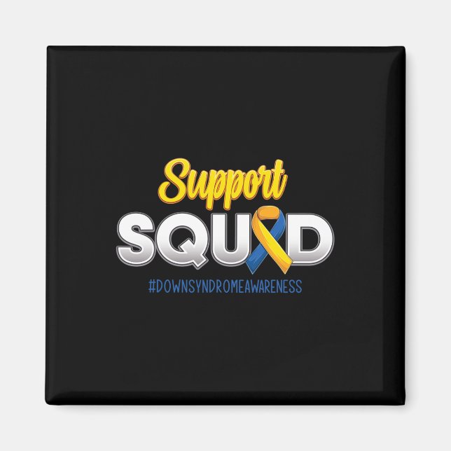 Imán Apoyo a la Conciencia sobre el Síndrome de Squad D (Frente)