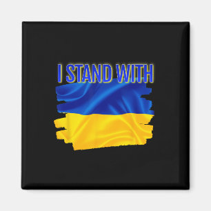 Imán Apoyo a la Paz Mundial Bandera Ucraniana Me Siento