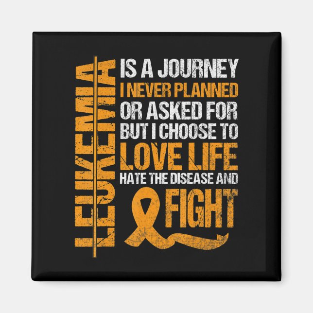 Imán apoyo a Leukemia Awareness naranja Ribbon orgullos (Frente)