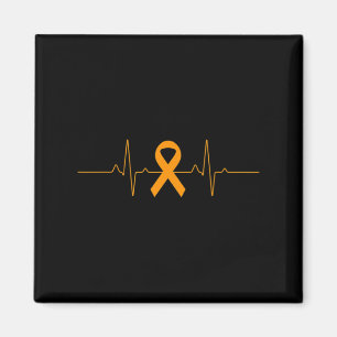 Imán apoyo a Leukemia Awareness naranja Ribbon orgullos