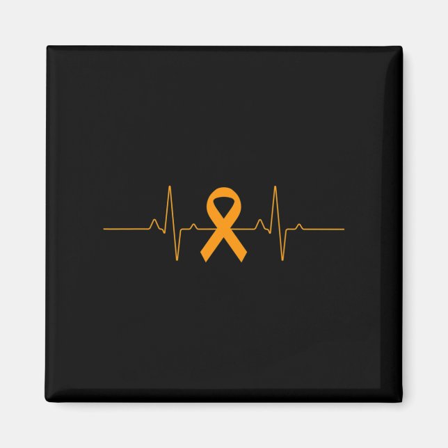 Imán apoyo a Leukemia Awareness naranja Ribbon orgullos (Frente)