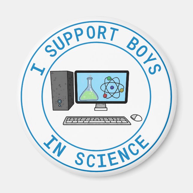 Imán Apoyo a los chicos en la ciencia (Frente)