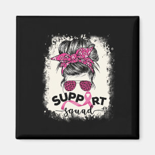 Imán Apoyo a Squad Messy Bun Breast Awareness Pi