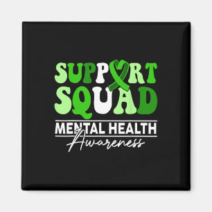 Imán Apoyo a Squad Sunflower Hair Mental Health Awarene