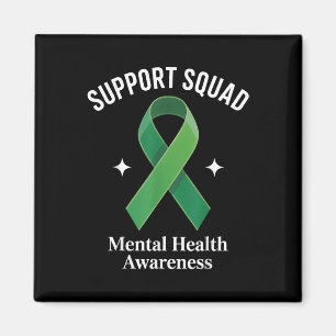 Imán Apoyo a Squad Sunflower Hair Mental Health Awarene