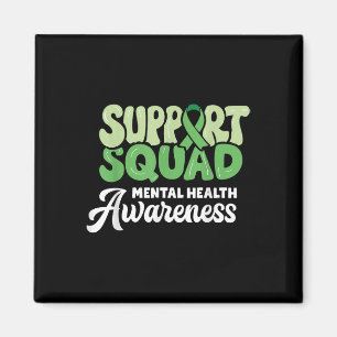 Imán Apoyo a Squad Sunflower Hair Mental Health Awarene