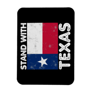 Imán Apoyo a Texas Me mantengo con Texas bandera Texan