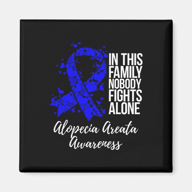 Imán Apoyo Alopecia Areata Conciencia (Frente)