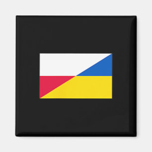 Imán Apoyo Bandera Polonia Ucrania Amistad Vecino 1