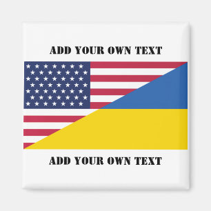 Imán Apoyo estadounidense al Cojín decorativo con Ucran