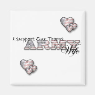 Imán Apoyo nuestras tropas/Esposa-Imán del ejército