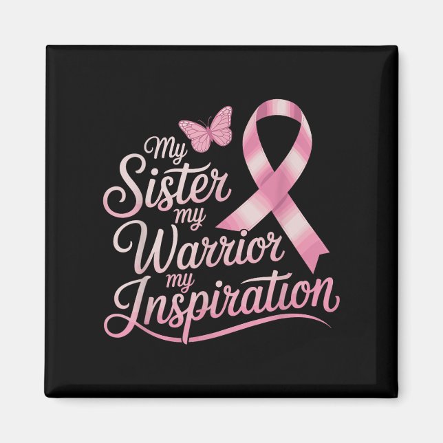Imán Apoyo para el cáncer de mama en hermanas (Frente)
