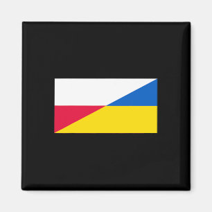 Imán Apoyo polaco a Ucrania Bandera ucraniana y Polonia