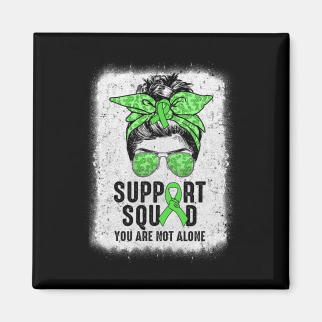 Imán Apoyo Squad Messy Bun Warrior Green Mental Healt (Frente)
