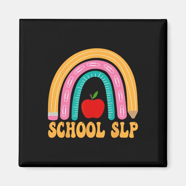 Imán App De Regreso A La Escuela Slp Arcoíris Lápiz Muj (Frente)