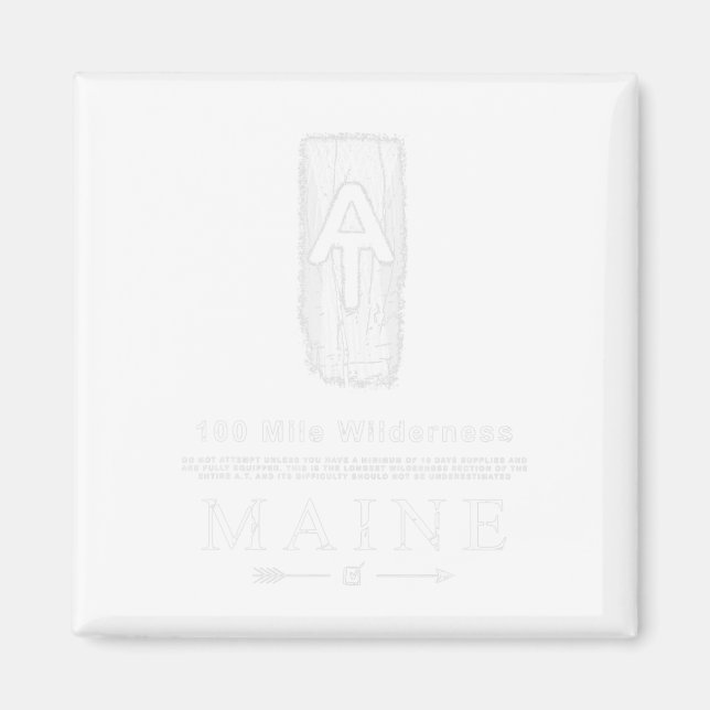 Imán Appalachian Trail Blaze 100 Mile Wilderness Maine (Frente)
