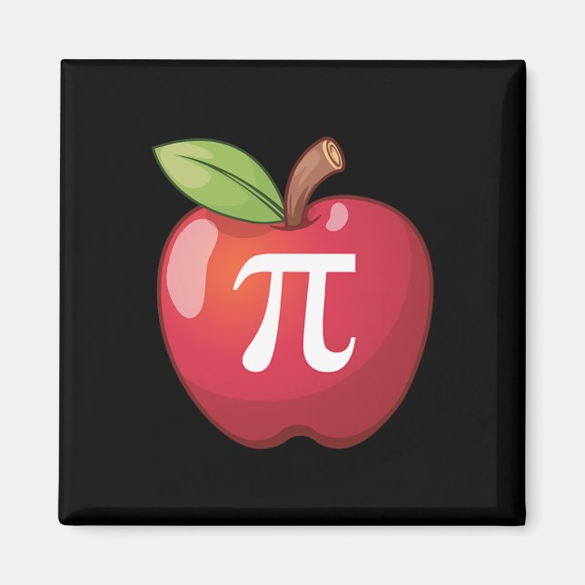 Imán Apple Pi - Día Pi de Maestros de Math (Frente)
