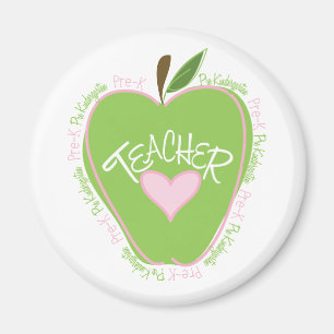 Imán Apple rosado y verde pre de K del profesor