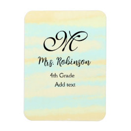 Imán apreciación del profesor de acuarcolía azul amaril