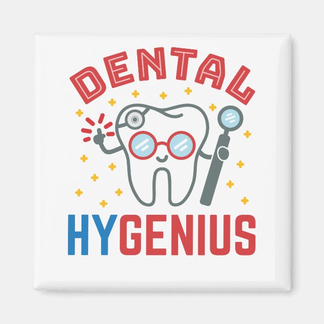 Imán Apreciación divertida del higienista Dental Hygeni (Frente)