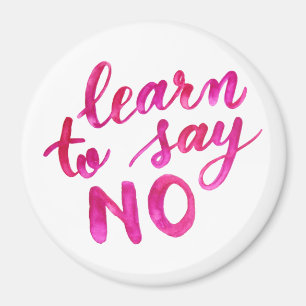 Imán Aprende a decir que no - rosa
