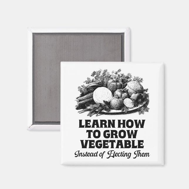 Imán Aprender A Cultivar Verduras En Lugar De Elegir (Anverso/Reverso)