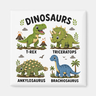 Imán Aprendizaje de especies de dinosaurios para niños