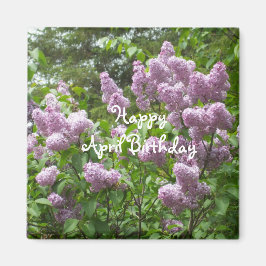 Imán April Birthday-Lilac Bush