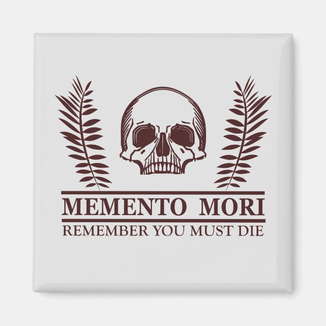 Imán Aprovecha el Día Memento Mori calavera (Frente)