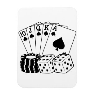 Imán Apuestas en las tarjetas de casino Dice Chips de p
