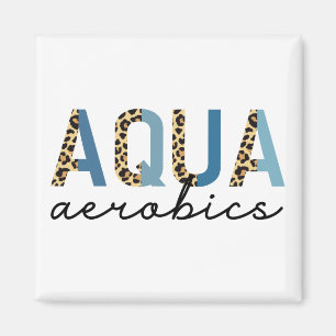 Imán Aqua Aerobic Cheetah print Regalos de aeróbic acuá