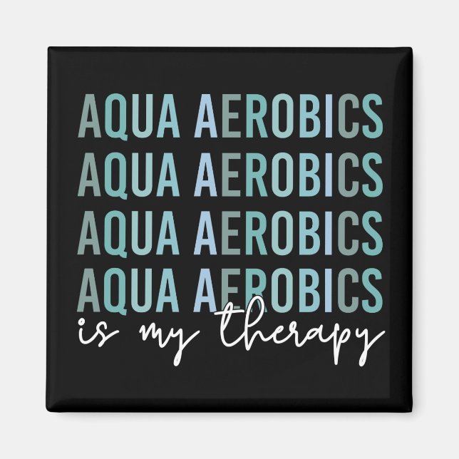 Imán Aqua Aerobics es mi regalo Terapia de Aerobic Agua (Frente)