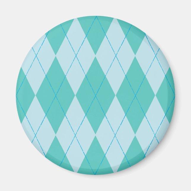 Imán Aqua Argyle (Frente)