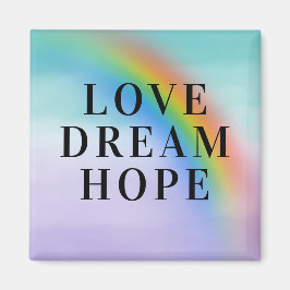 Imán Aqua Purple Rainbow Inspirador Love Dream Hope