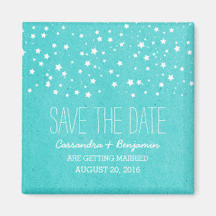 Imán Aqua Starry Night Save the Date Magnet